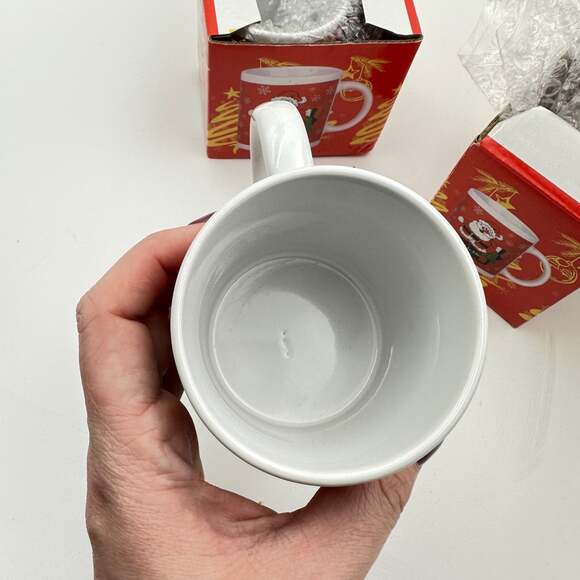 Brand NEW 1990s Christmas Mugs in Gift Box - Santa - Retro tacky - Picture 5 of 9